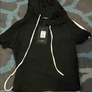 Black crop sweat shirt